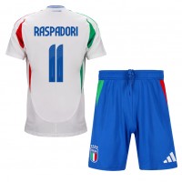 Italija Giacomo Raspadori #11 Gostujuci Dres za djecu EP 2024 Kratak Rukav (+ Kratke hlače)